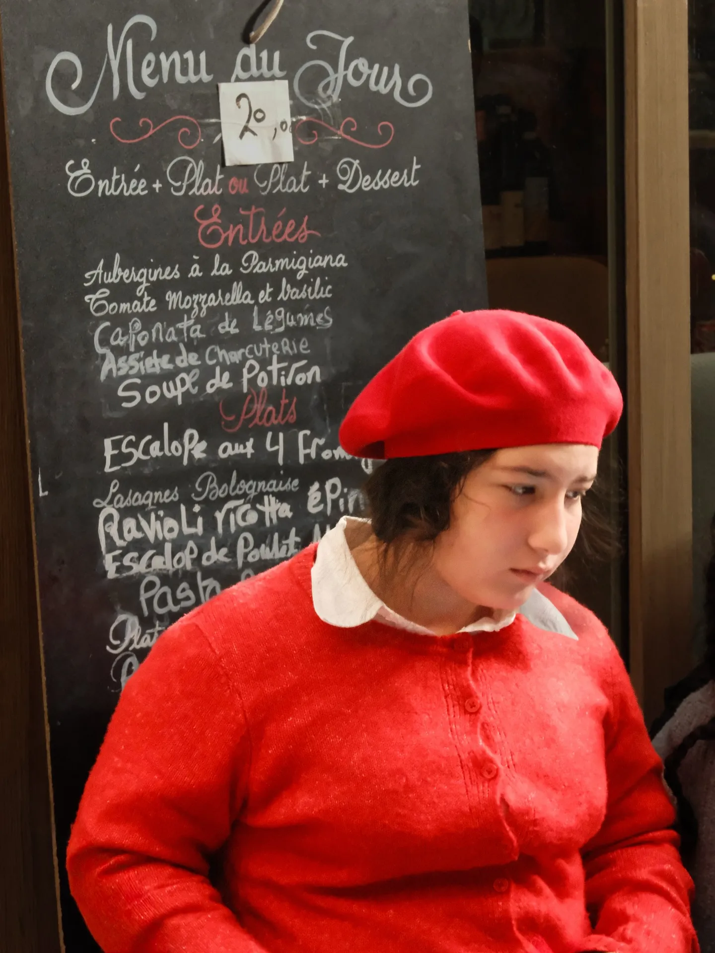 Looks like she was just caught pronouncing “croissant” with a hard T